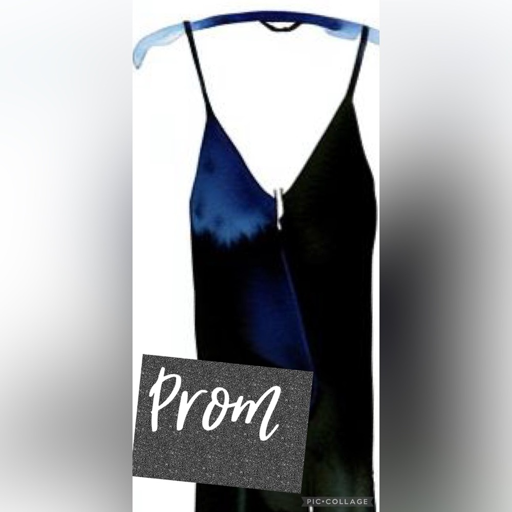 De Laru By Sheila Yen Womens Black & Silver Shimmer Formal Prom Dress, size 9/10